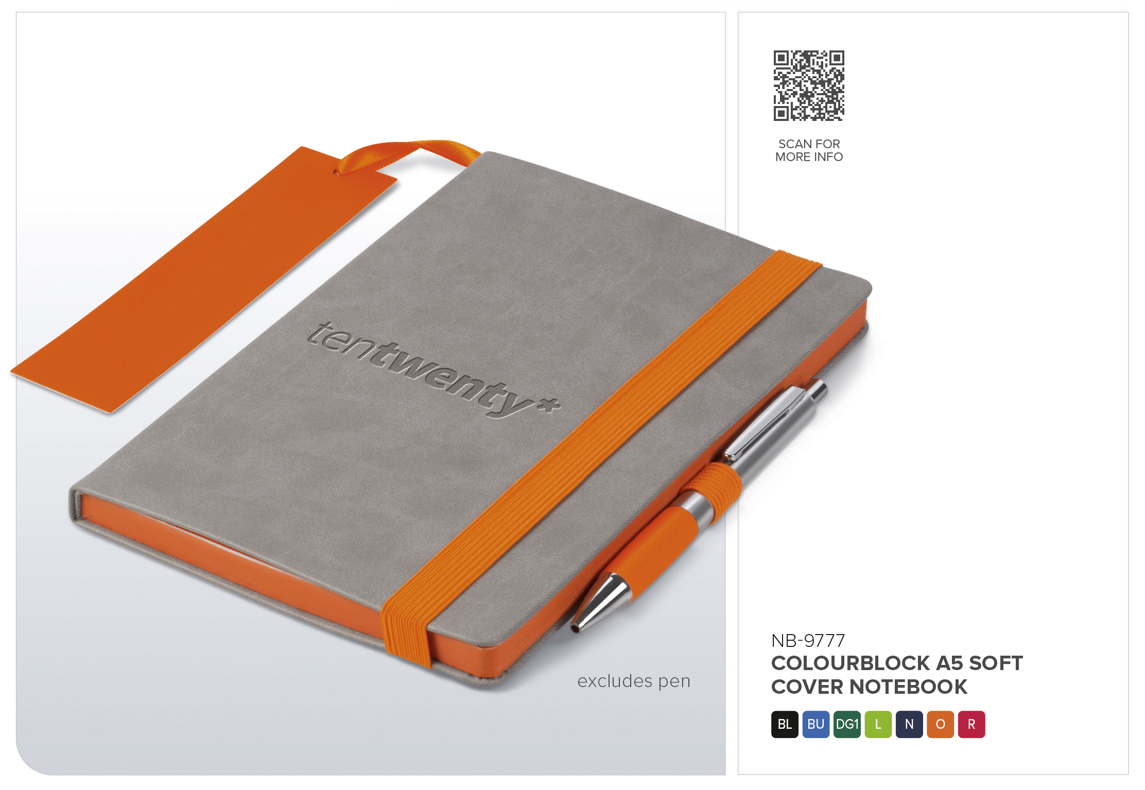 NB-9777 - Colourblock A5 Soft Cover Notebook - Catalogue Image
